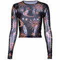 Sun Moon God Mesh Top