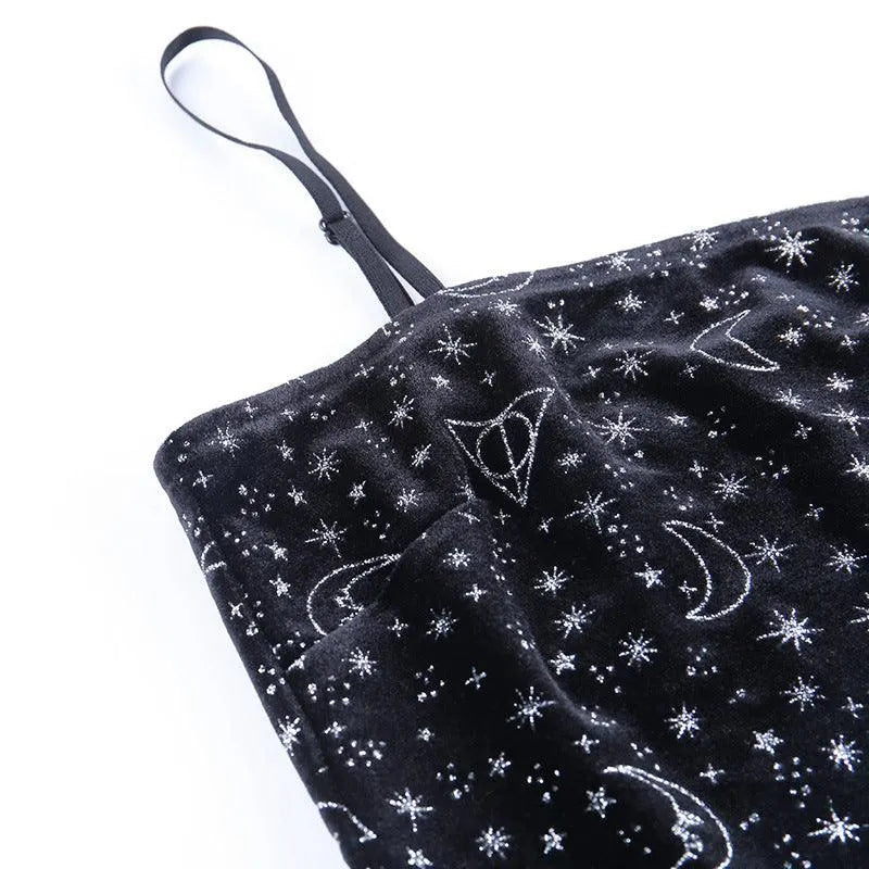Starry Sky Moon Chic Sling Dress