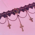 Cross Tassel Choker