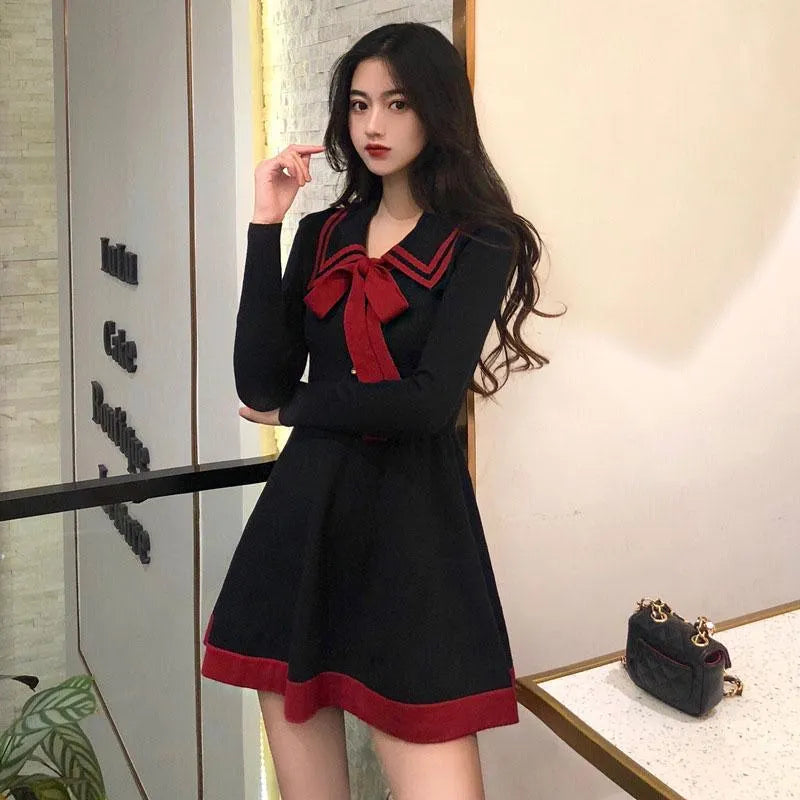 High Waist Bow Tie Dress