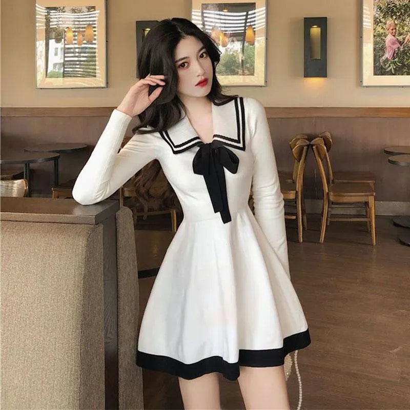 High Waist Bow Tie Dress