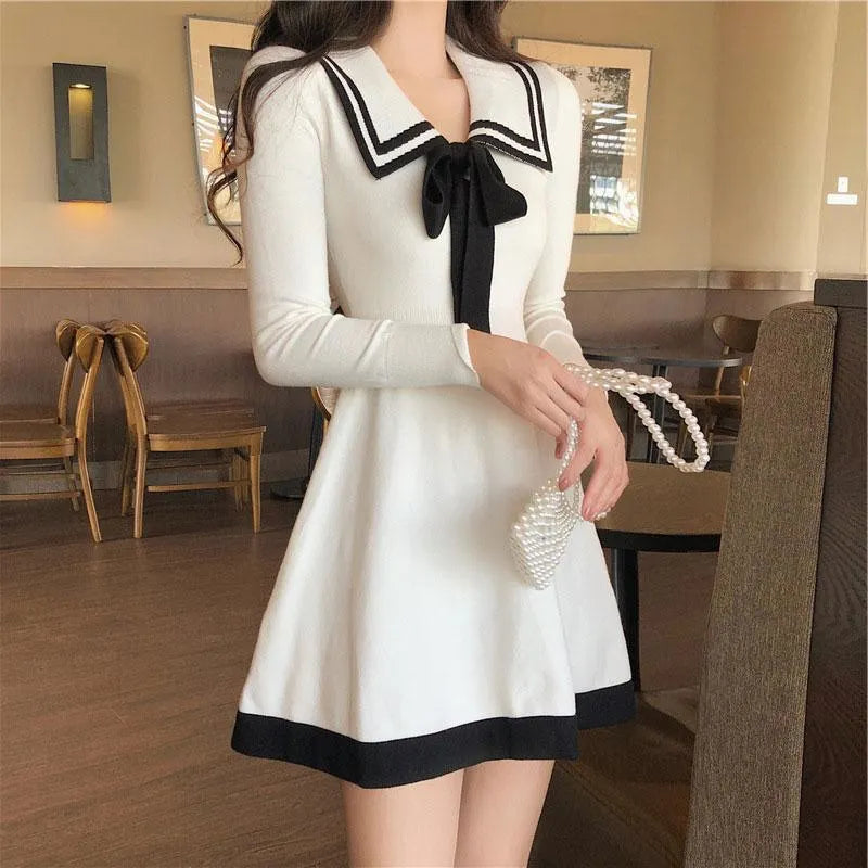 High Waist Bow Tie Dress