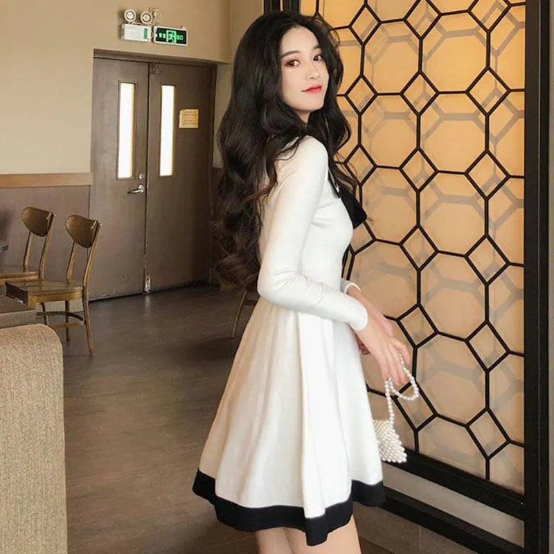 High Waist Bow Tie Dress