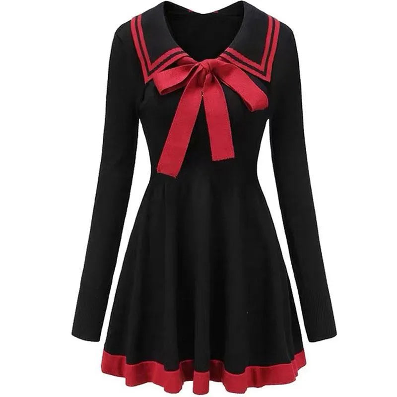 High Waist Bow Tie Dress