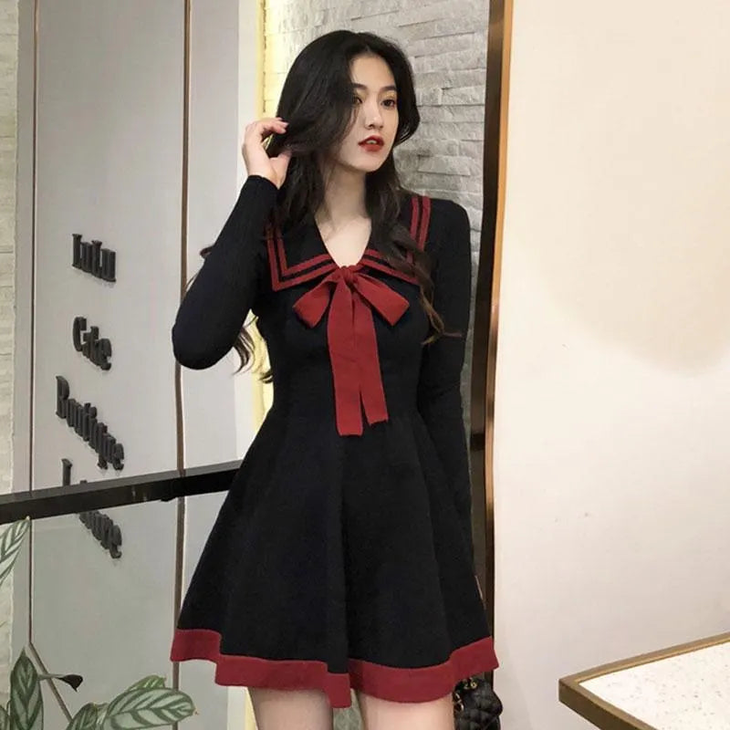 High Waist Bow Tie Dress