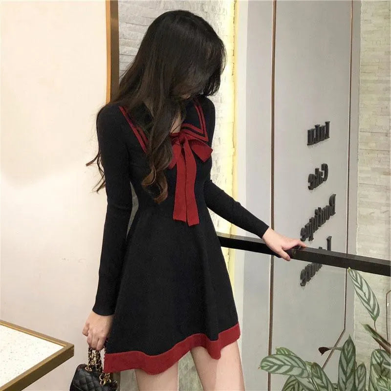 High Waist Bow Tie Dress