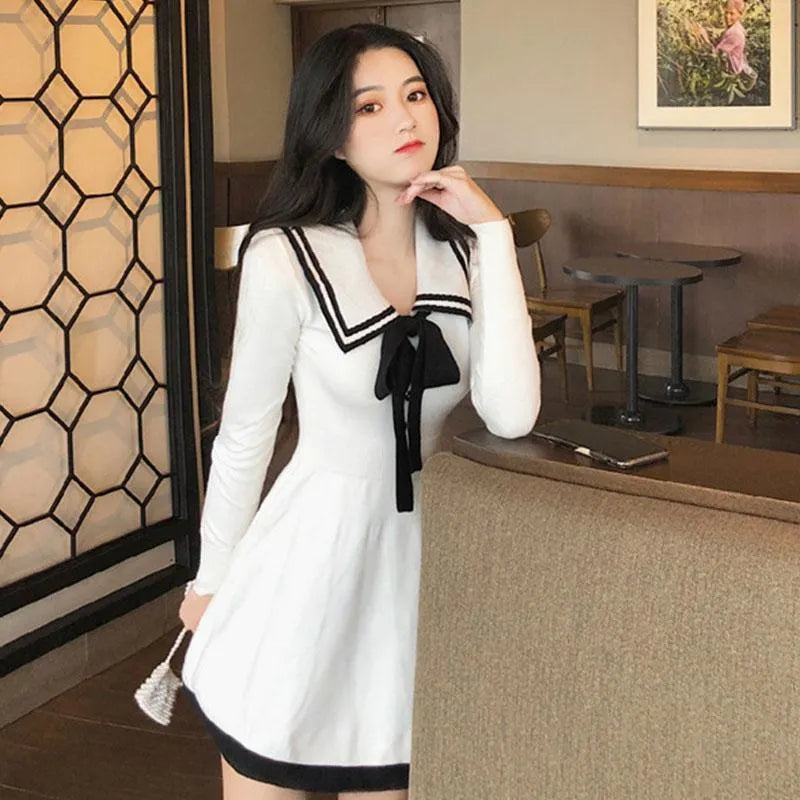 High Waist Bow Tie Dress