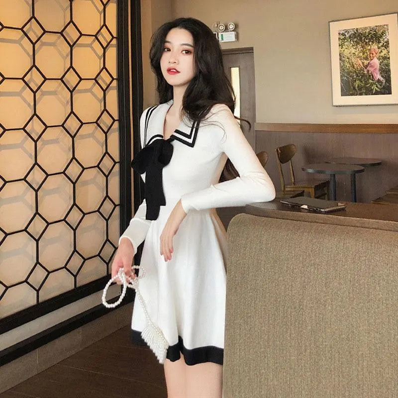 High Waist Bow Tie Dress