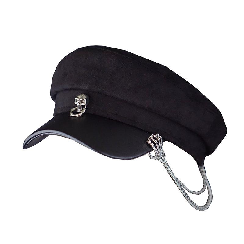 Skeleton Claw Chain Chamois Leather Hat