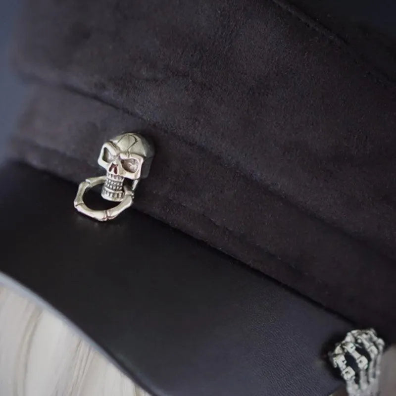 Skeleton Claw Chain Chamois Leather Hat