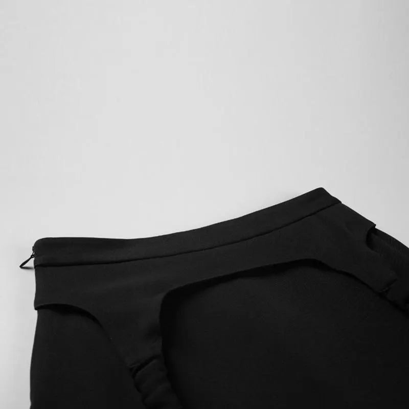 High Waist Chain Hollowed Out Tight Skirt