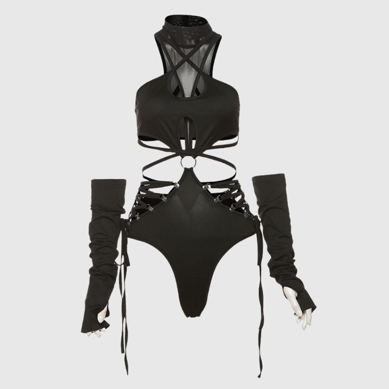 Hollow Out Strap Bodysuit