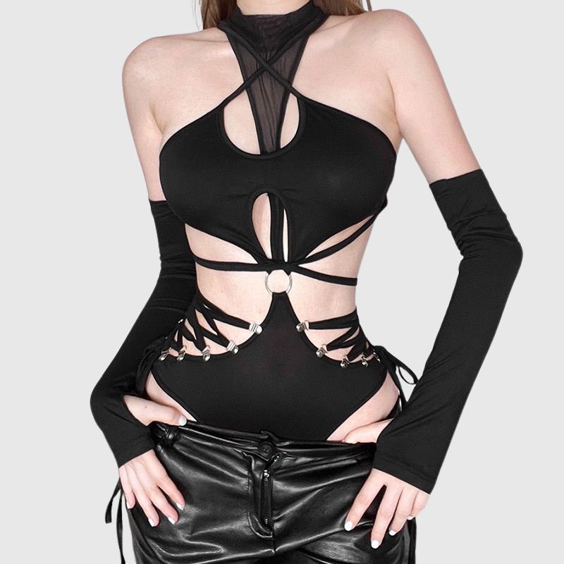Hollow Out Strap Bodysuit