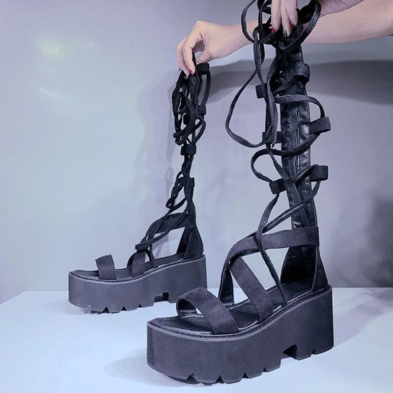 "Crazy" Strapped Sandals