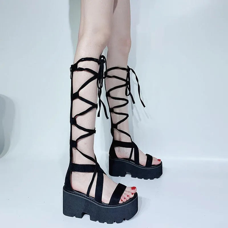 "Crazy" Strapped Sandals
