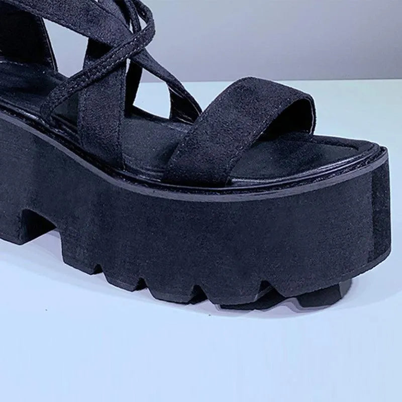 "Crazy" Strapped Sandals