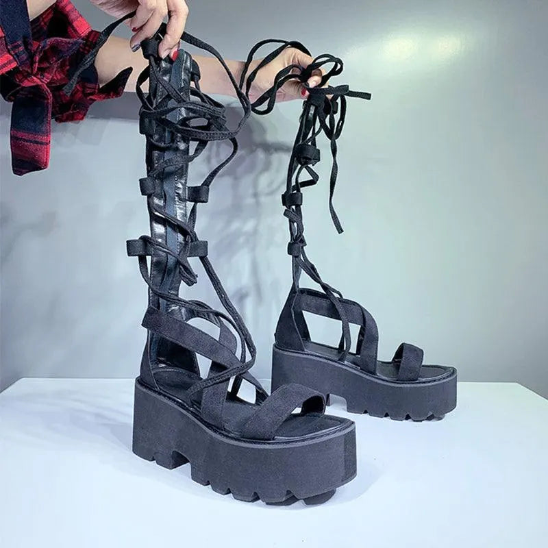 "Crazy" Strapped Sandals