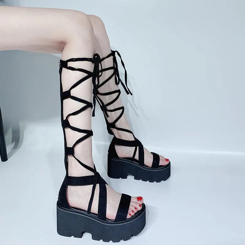 "Crazy" Strapped Sandals