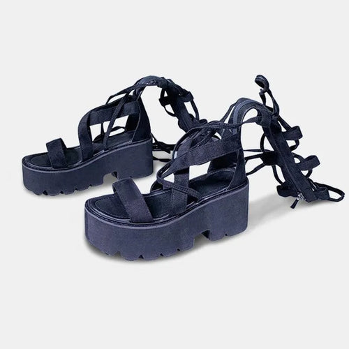 "Crazy" Strapped Sandals