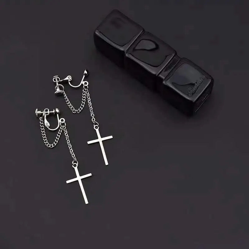 Cross Chains Earrings