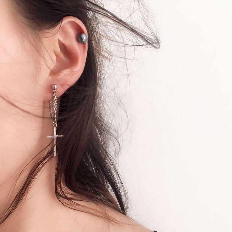 Cross Chains Earrings