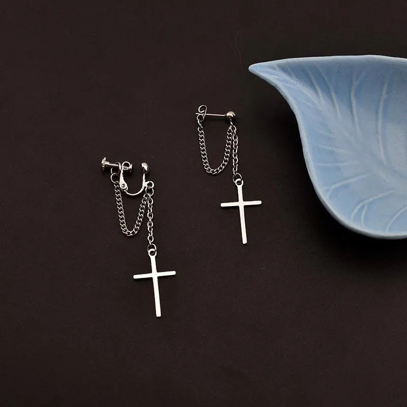 Cross Chains Earrings