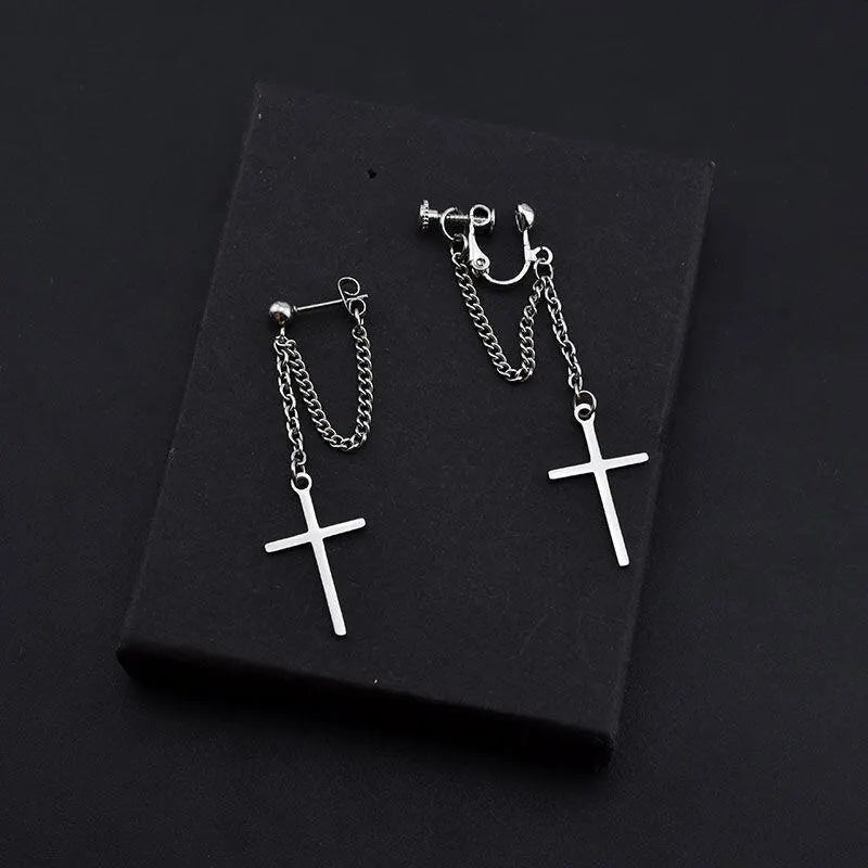 Cross Chains Earrings