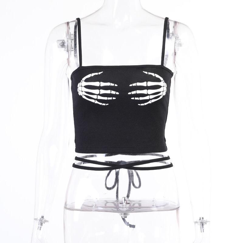 Slim-fit Halter Print Top