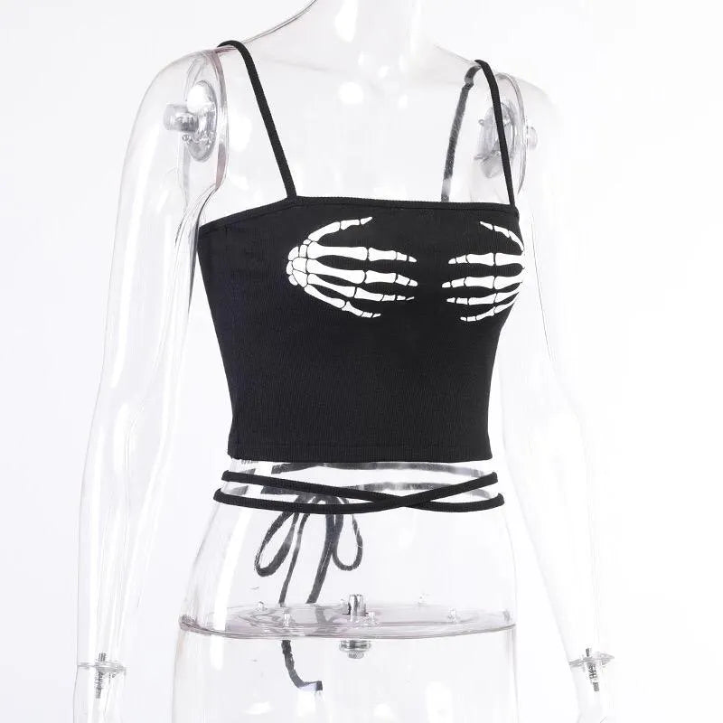 Slim-fit Halter Print Top