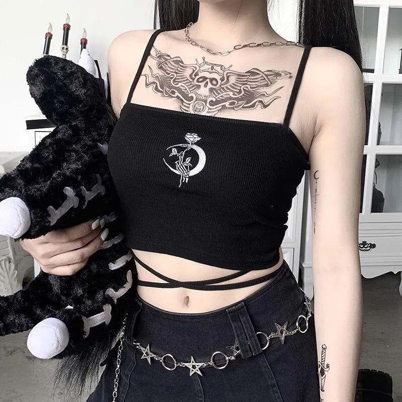 Slim-fit Halter Print Top