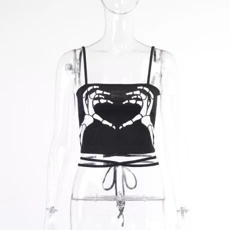 Slim-fit Halter Print Top
