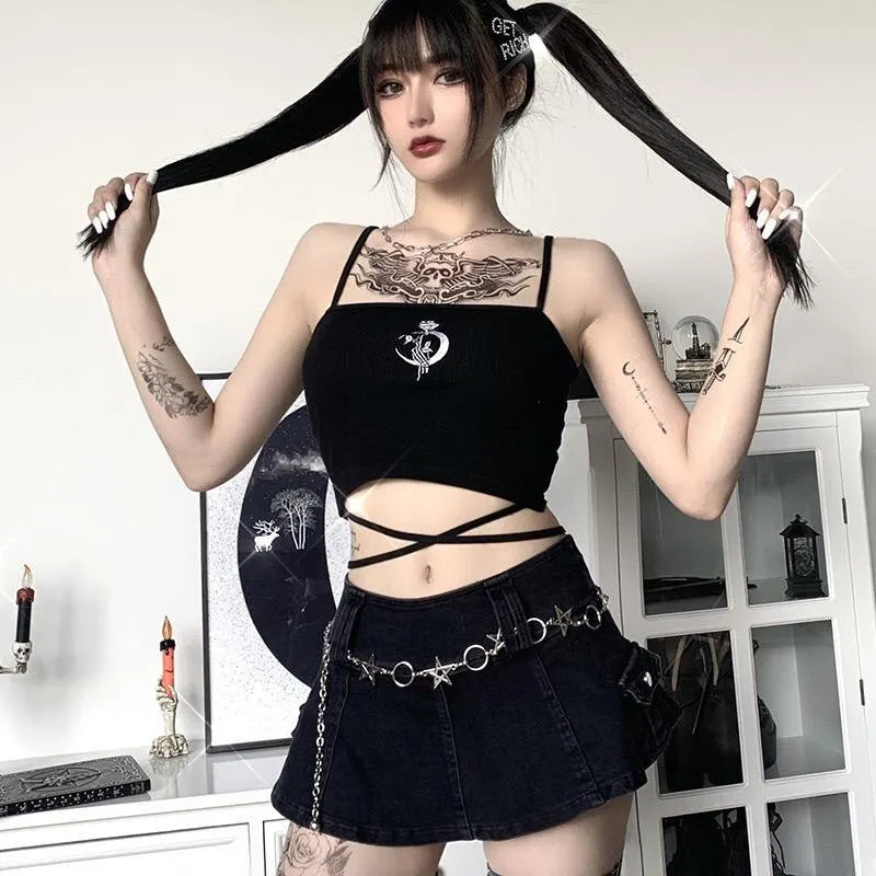 Slim-fit Halter Print Top