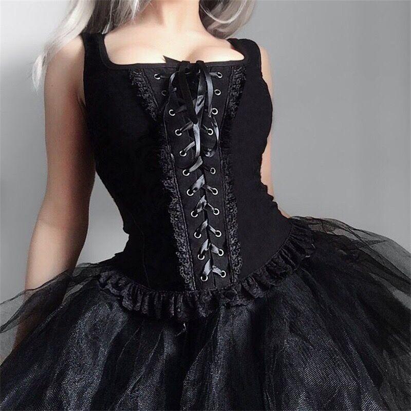 Lace Up Corset Top