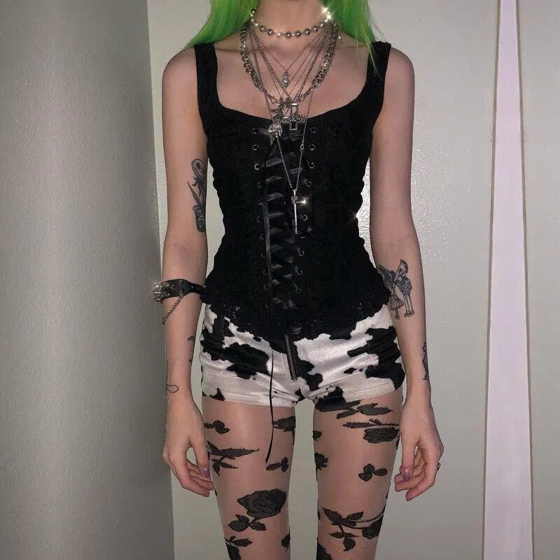 Lace Up Corset Top