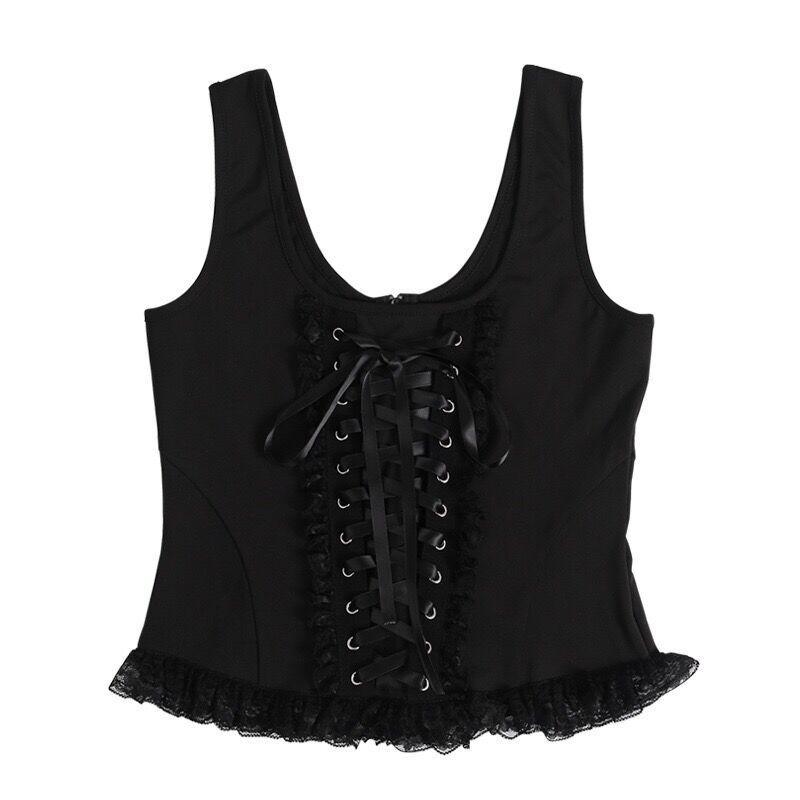 Lace Up Corset Top