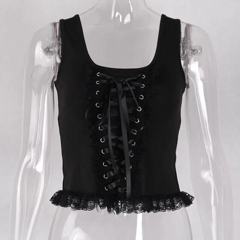 Lace Up Corset Top
