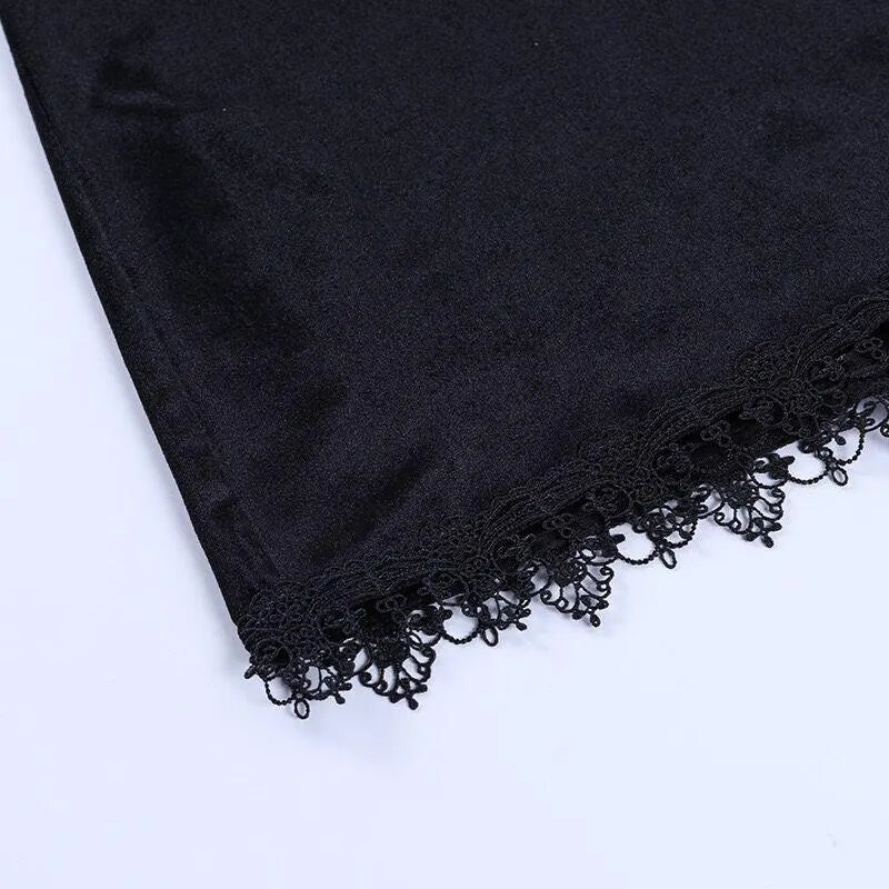 Vintage Lace Slit Dress