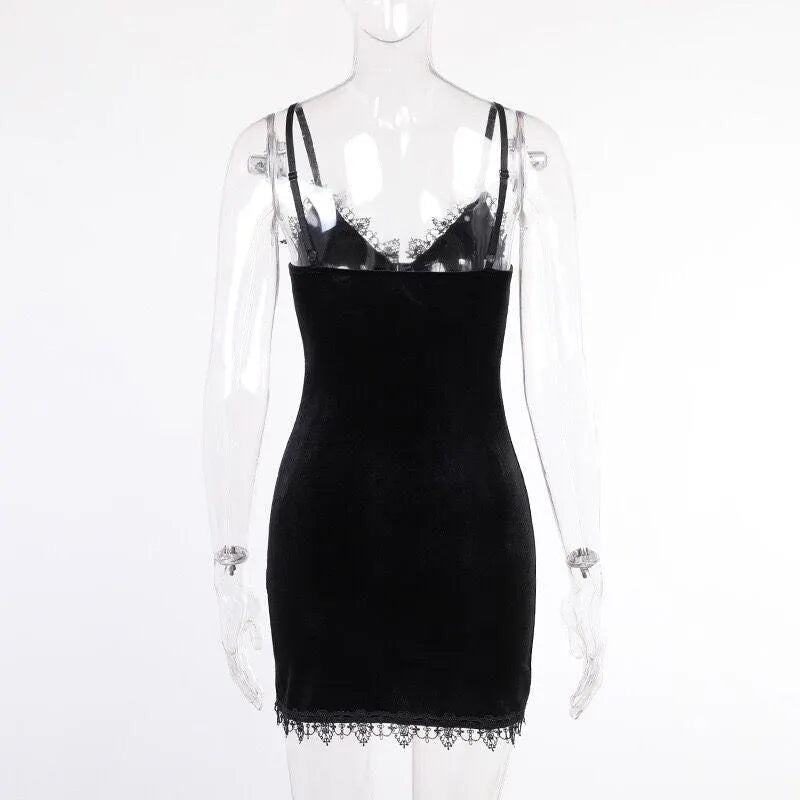 Vintage Lace Slit Dress