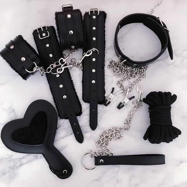 Vegan Leather & Faux Fur Restraint Set