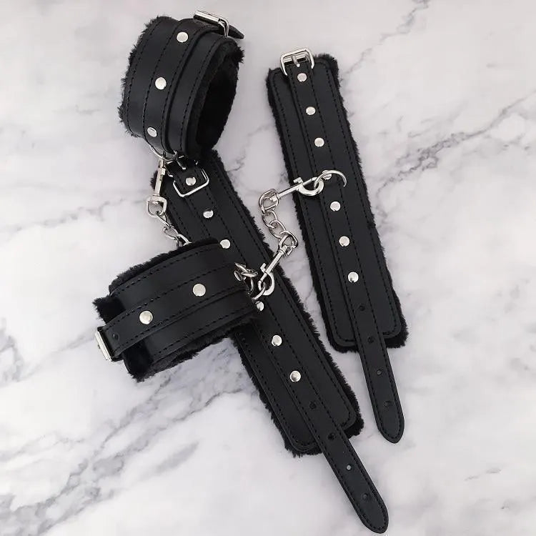 Vegan Leather & Faux Fur Restraint Set