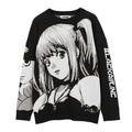 Comic Girl Print Pullover Sweater