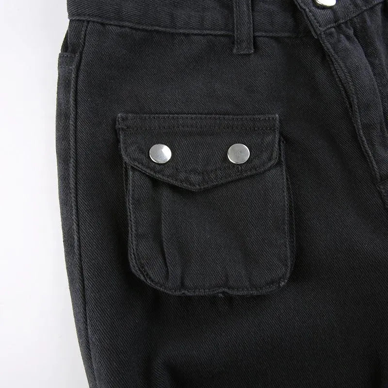 Horn Non Mainstream Rivet Gas Hole Pants