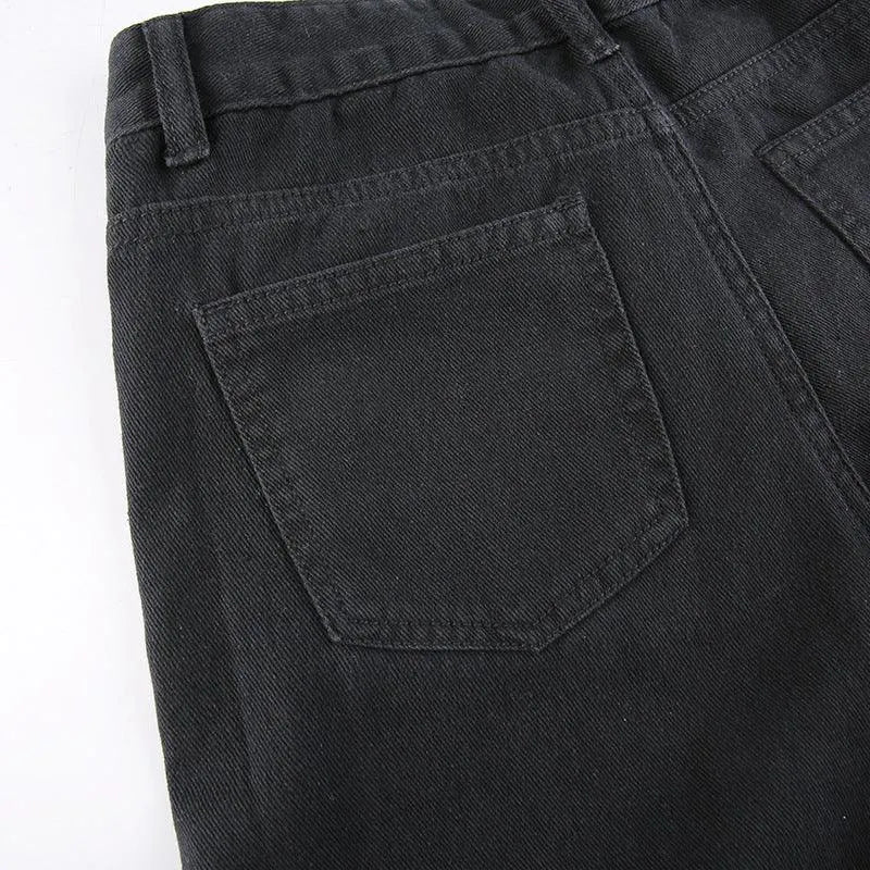 Horn Non Mainstream Rivet Gas Hole Pants