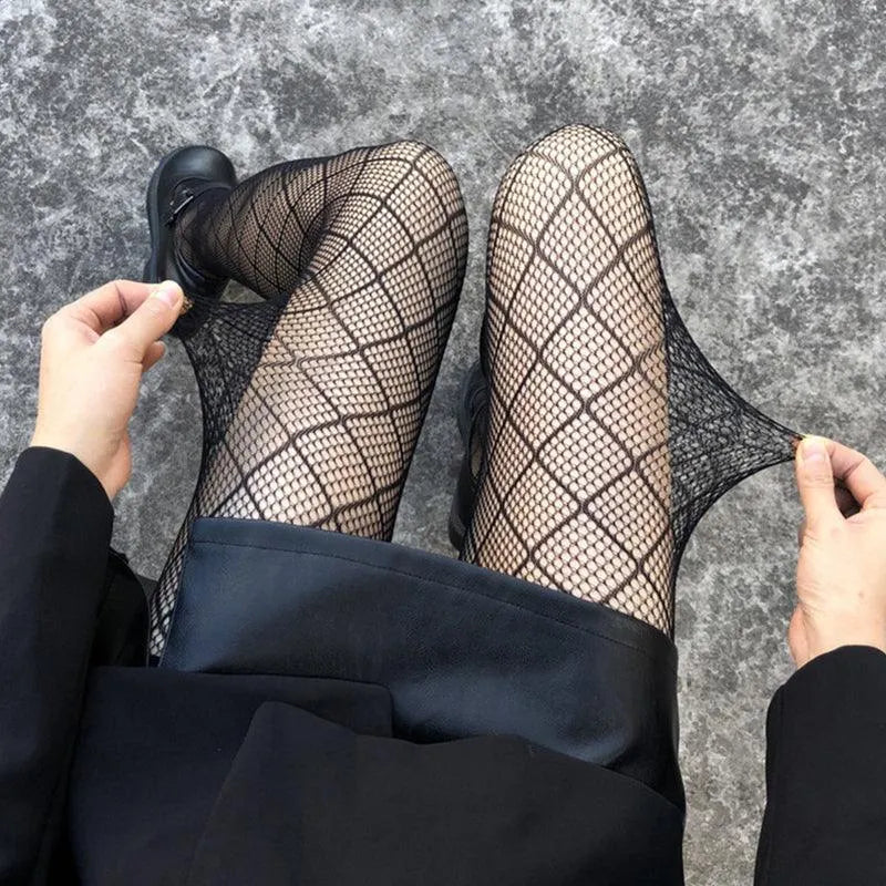 Plaid Fishing Net Pantyhose