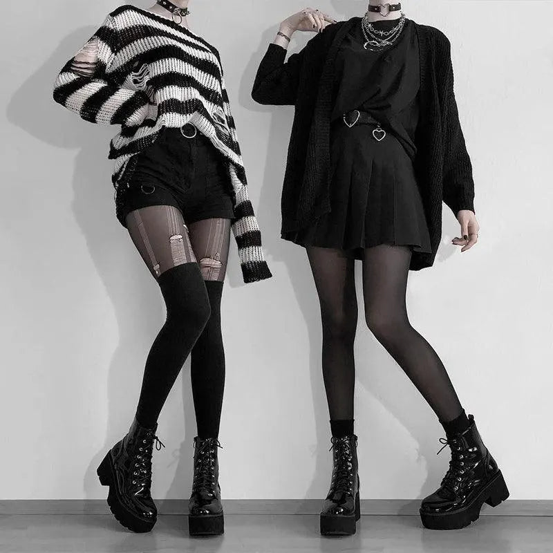 Leather High Heels Boots