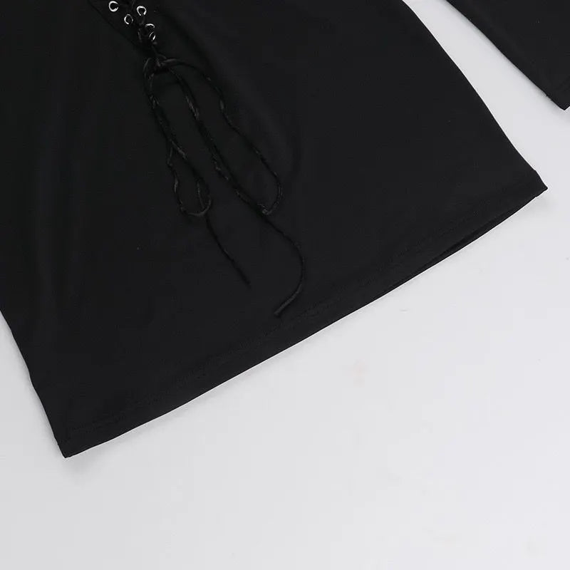 Dual-Wear Halter Neck Dress and Lace-up Romper