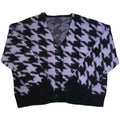 Houndstooth Check Mohair Cardigan