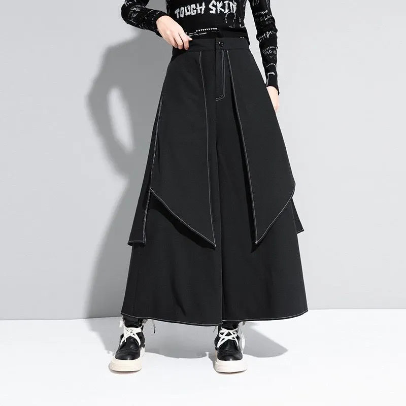 Fake Two-piece Wide-leg Pants