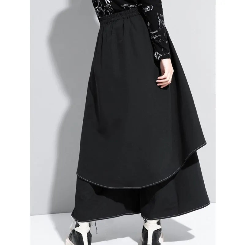 Fake Two-piece Wide-leg Pants