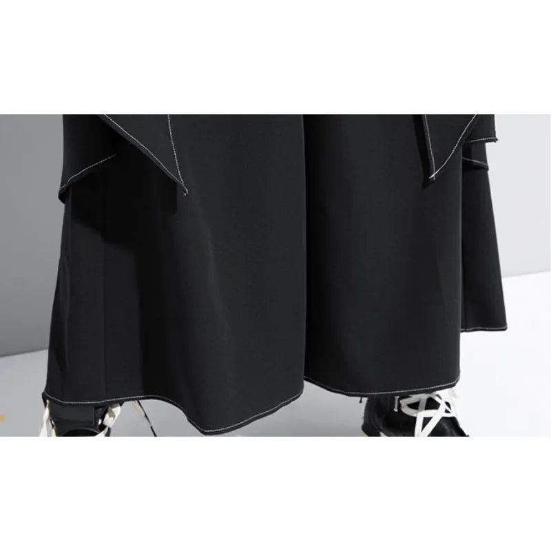 Fake Two-piece Wide-leg Pants